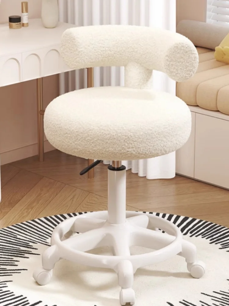 360° Rotatable Makeup Chair Bedroom Dressing Chair with Wheels Light Luxury Office Chairs Can Be Adjusted Heigh Chair New
