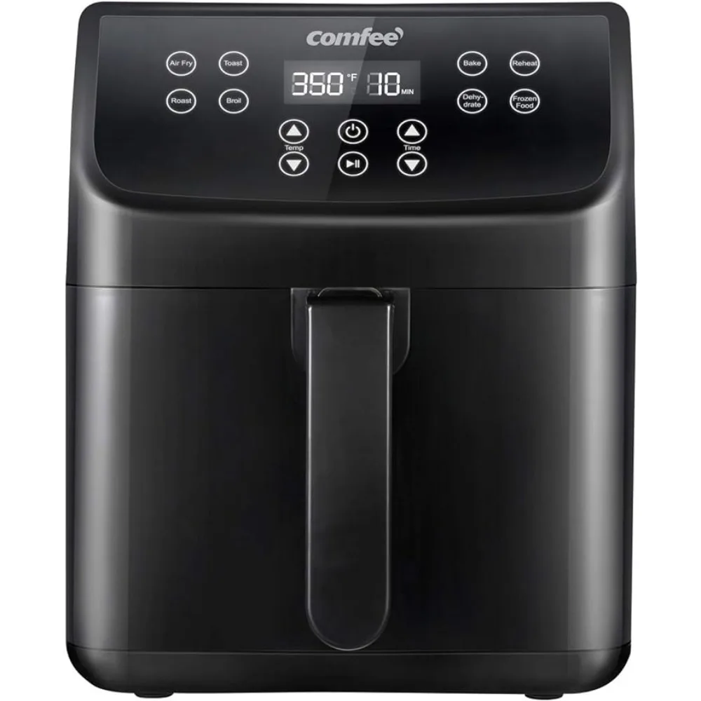 COMFEE' 5.8Qt Digital Air Fryer, Toaster Oven & Oilless Cooker, 1700W with 8 Preset Functions, LED Touchscreen