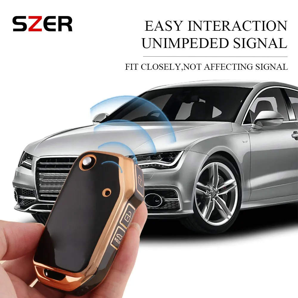 Fashion TPU Car Flip Key Case Cover Shell For Kia Sportage Ceed Xceed Sports K5 Seltos 2019 2020 2022 2023 Accessories