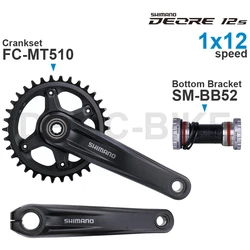 SHIMANO DEORE M6100 MTB Crankset FC-MT510-1 and Bottom Bracket SM-BB52 Grpupset