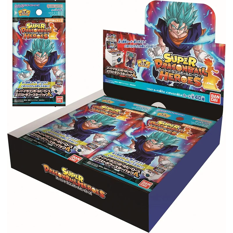 

BANDAI Genuine Super Dragon Ball Heroes Extra Booster Pack Vol. 04 TCG ЯПОНИЯ Аниме Коллекционная карточная игрушка
