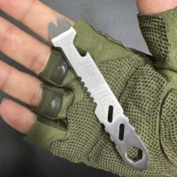 Multi-function Allen wrench, Bottle opener , portable outdoor camping Edc tool, Mini stainless steel crowbar