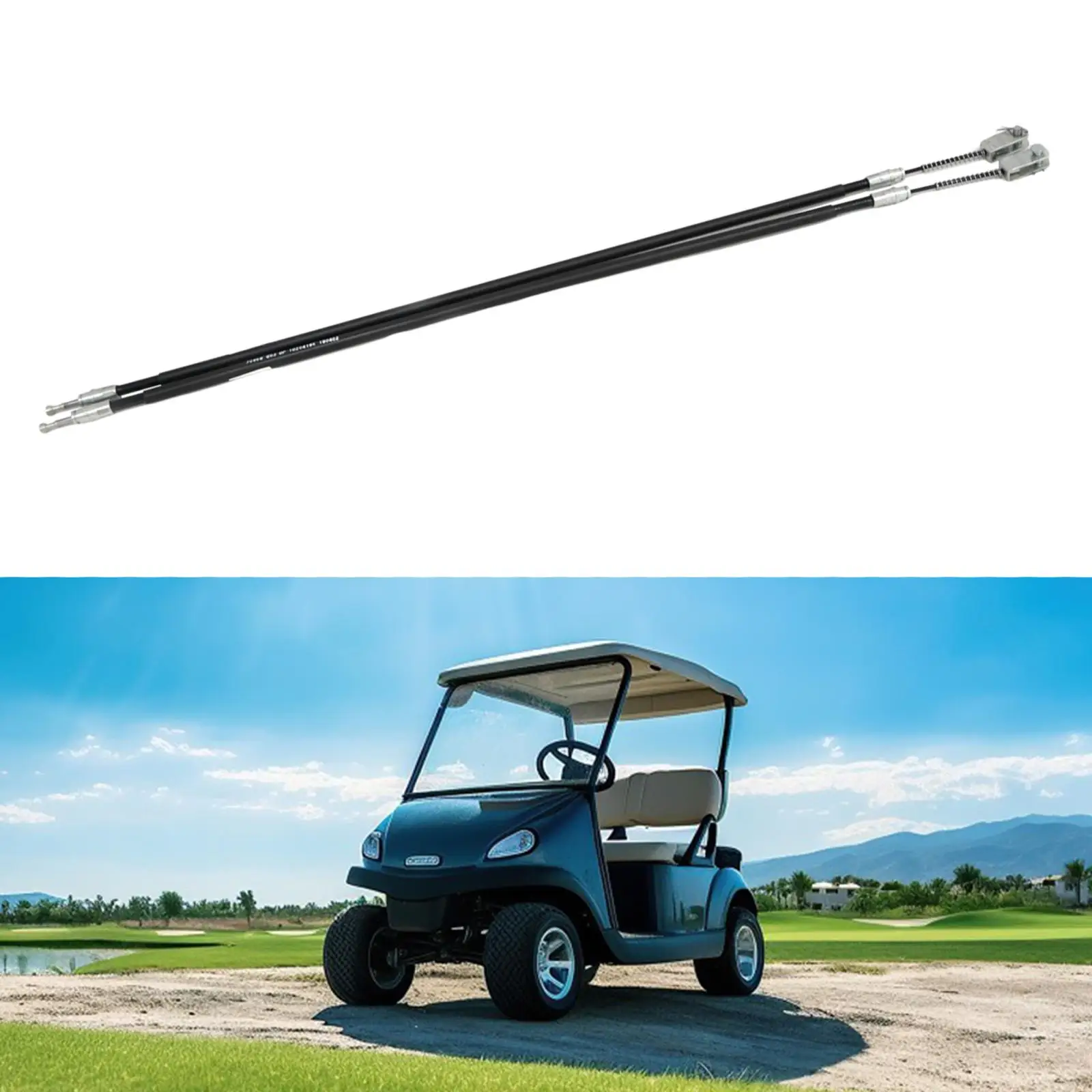 

2Pcs Golf Cart Brake Cable Kit Sturdy Repair Part Easy to Install Golf Carts Accessories Professional Replaces for Club Car