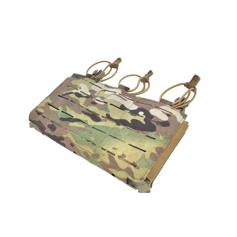 

Airsoft Triple Magazine Pouch Tactical Multicam 500D Molle Mag Pouch Laser Cut Plate Carrier Vest Front Panel Mag Bag Gear