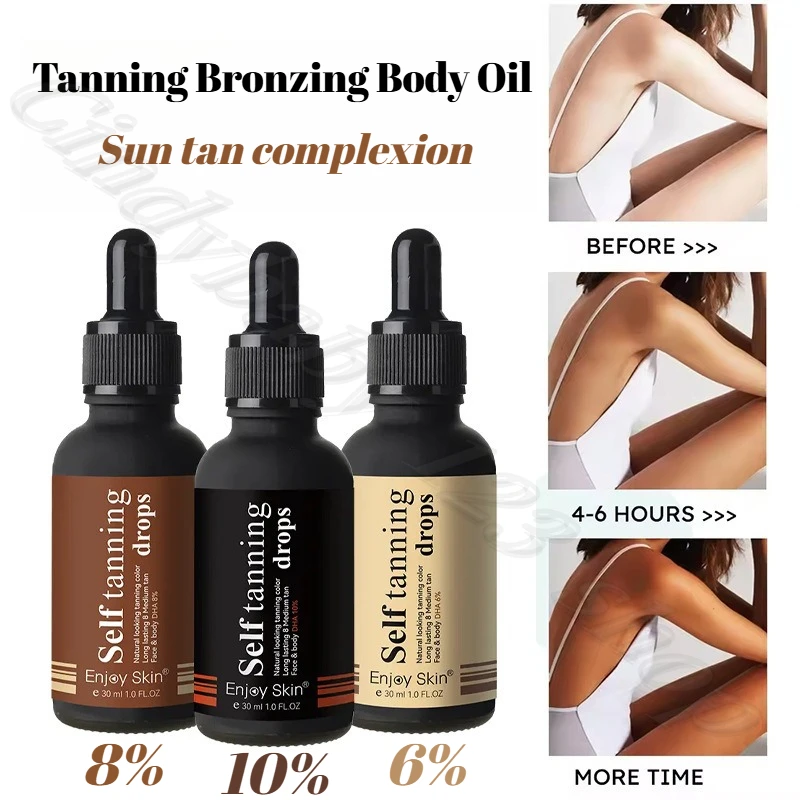 

Tanning and Blackening Body Lotion Smooth Skin Exfoliating Bronze Sunlight Tanning Essence Oil 3 Concentrations 30ml
