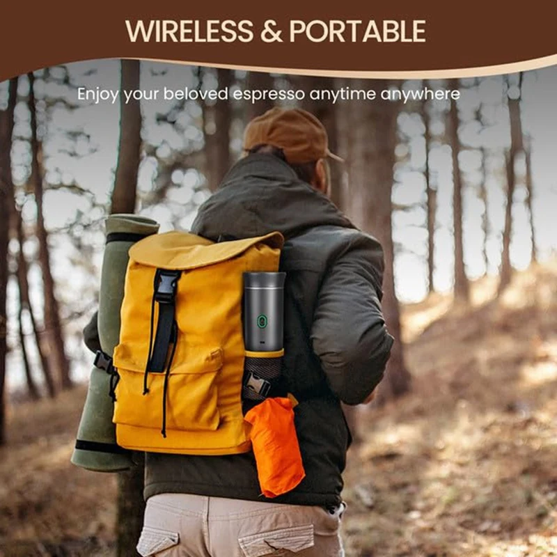 

Кофемашина Портативная кофемашина, Электрическая кофемашина для эспрессо, Капсульная машина, Совместимость с Кемпинг, Автомобиль, Путешествия