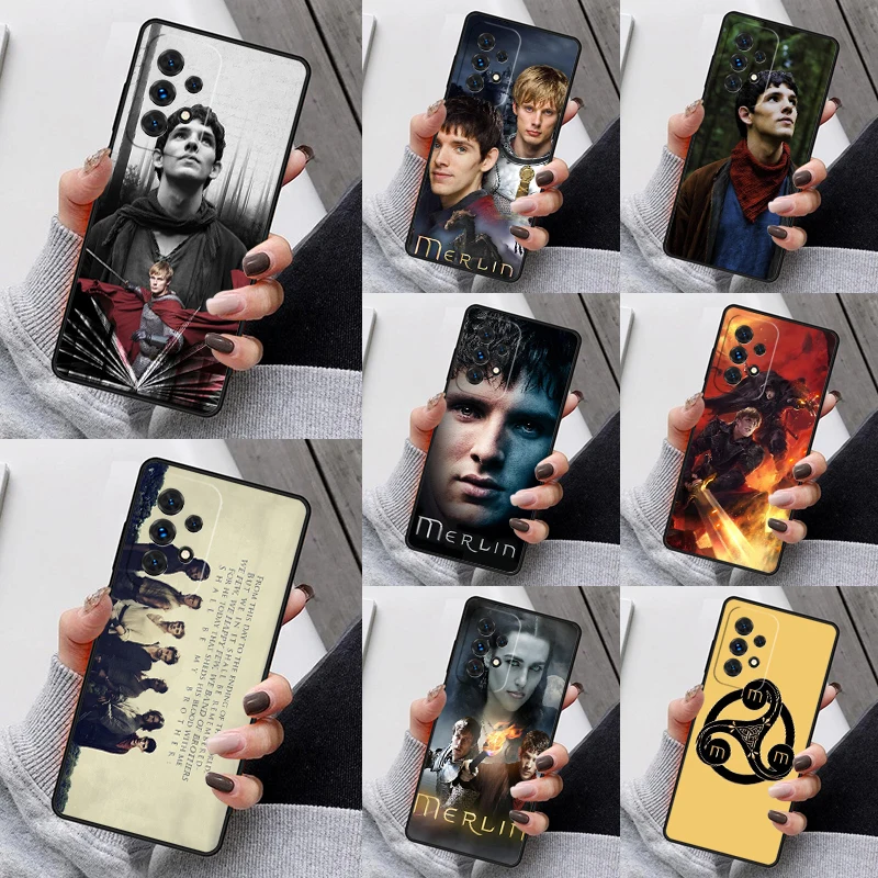 TV Series Merlin Phone Case For Samsung Galaxy S23 S21 S20 FE S24 S22 Ultra Note20 S10 S9 S8 Plus A40 A52 A12 A13 A53