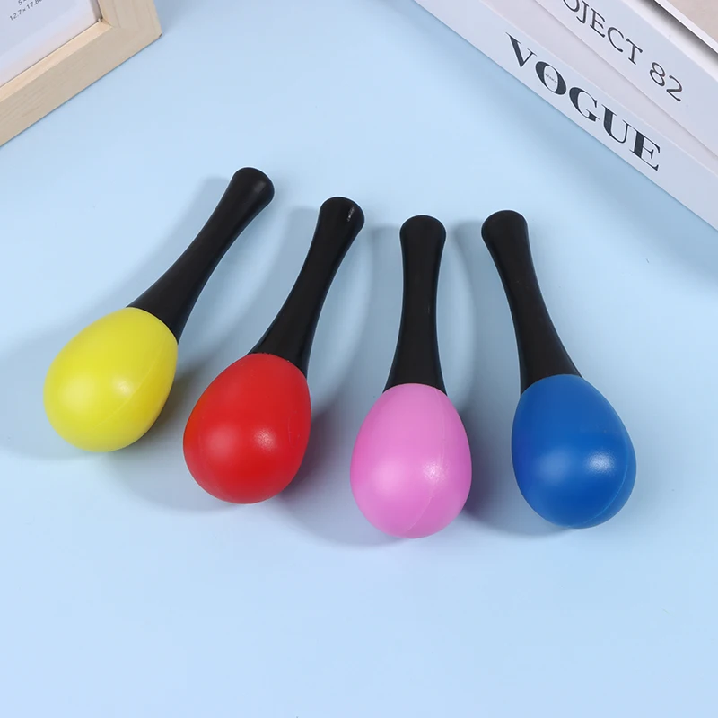 2 Buah Mainan Alat Musik Perkusi Pengocok Kerincingan Palu Pasir Maracas Plastik untuk Acara Perkusi Sekolah