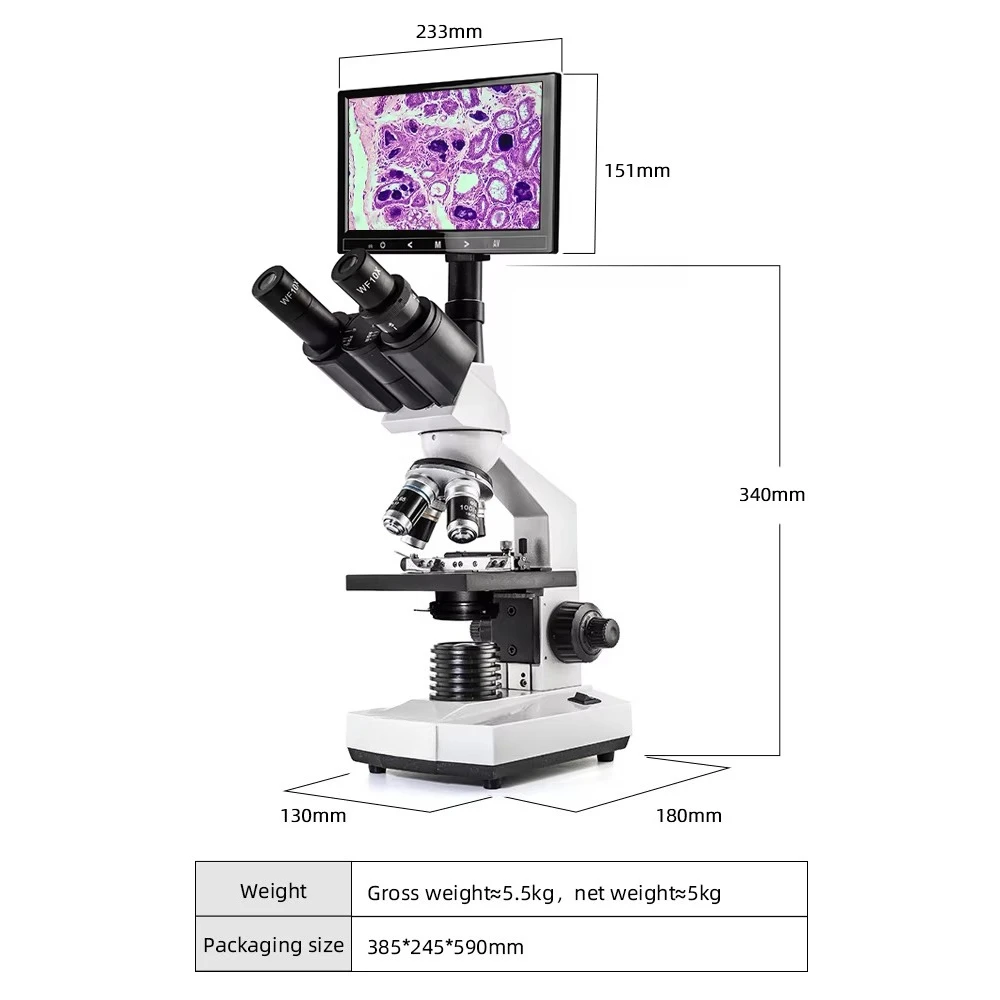 MSD100-9-9C Trinocular Biological Digital Microscope with 9