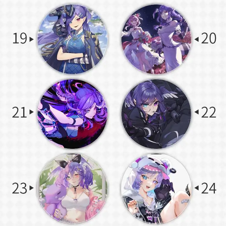 Selen Tatsuki Badge Brooch Vtuber Virtual YouTuber anchor Peripherals Pin Lapel Peripheral Hat Anime Peripheral Trinket Creative