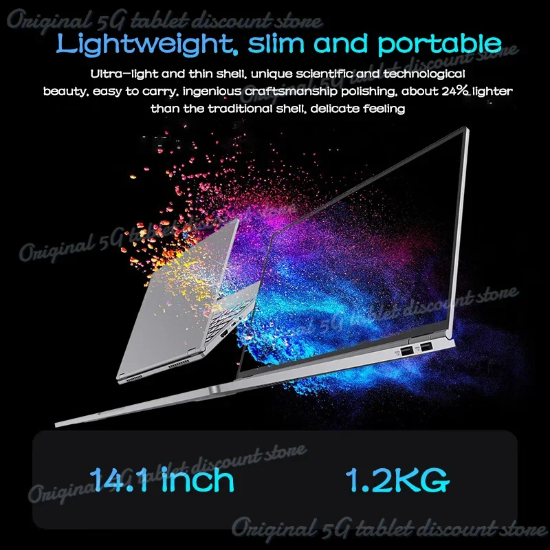 Portable 14.1 Inch  Laptop Computer Intel Core N3700 Dual Core 16GB RAM 512GB 1TB 2TB SSD Windows 11 Laptop Pc Gamer Notebook