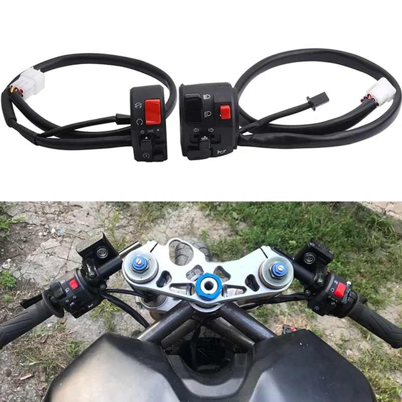 

Universal Motorcycle 7/8" Switches Motorbike Horn Button Handlebar Control Switches Horn Headlight Turn Signal Switch Button