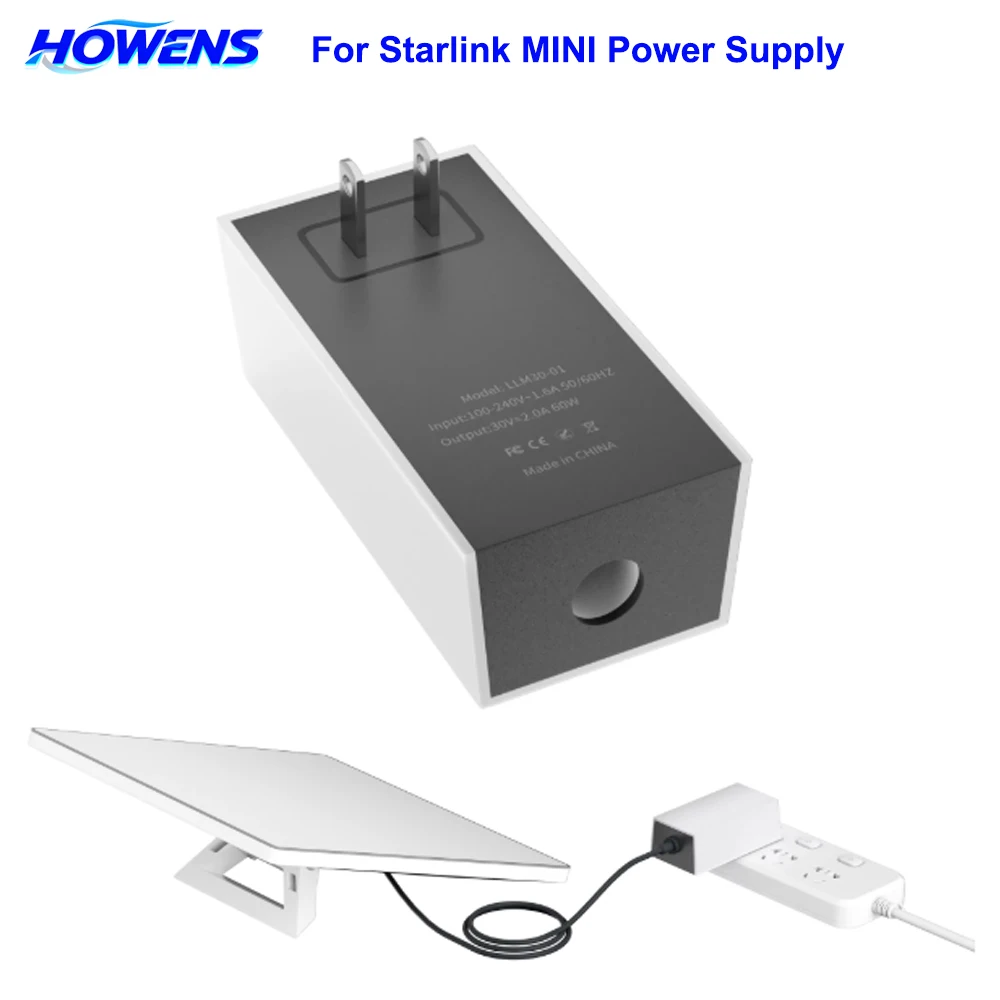 

HOWENS For Starlink Mini Charger 60W Replacement Power Supply AC Adapter 30V 2A Output Wall Charger Plug for Starlink Mini Dish