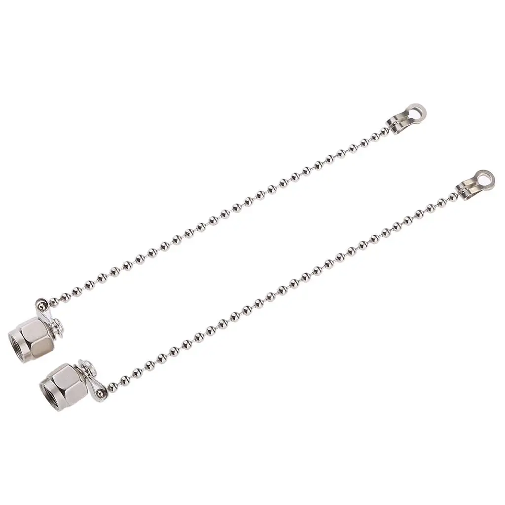 SMA Load Terminal Cover with Chain Copper Nickel RF Coax Connector Dustproof Cap for SMA Connector Solder