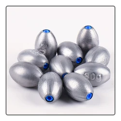 5g-60g Olive-Shaped Lead Pendant Fishing Lead Pendant Plastic Core Hollow Lead Pendant Fishing Accessories