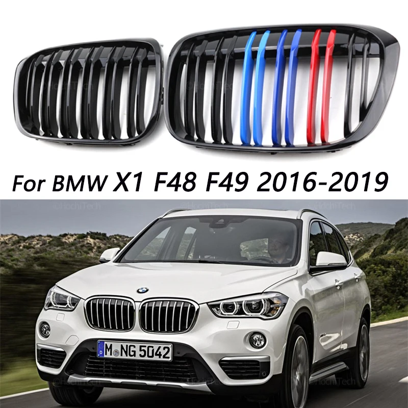 Front Kidney Grille Air Inlet Black Racing Grill Fit For BMW X1 F48 F49 2016-2019 XDrive Car Accessories Replacement Part