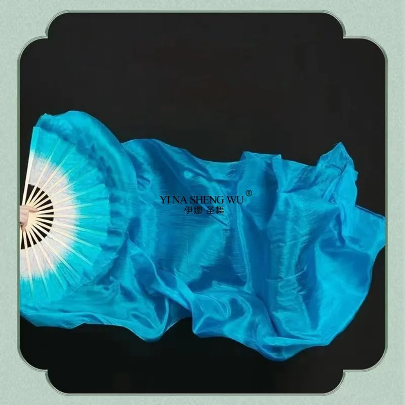 Aangepaste 1 stuk Rechterhand Imitatie Zijde 13 Bomboo Buikdans Fan Chinese Dans Lange Zijden Fan 180 cm/150 cm/120 cm Bamboe Fan