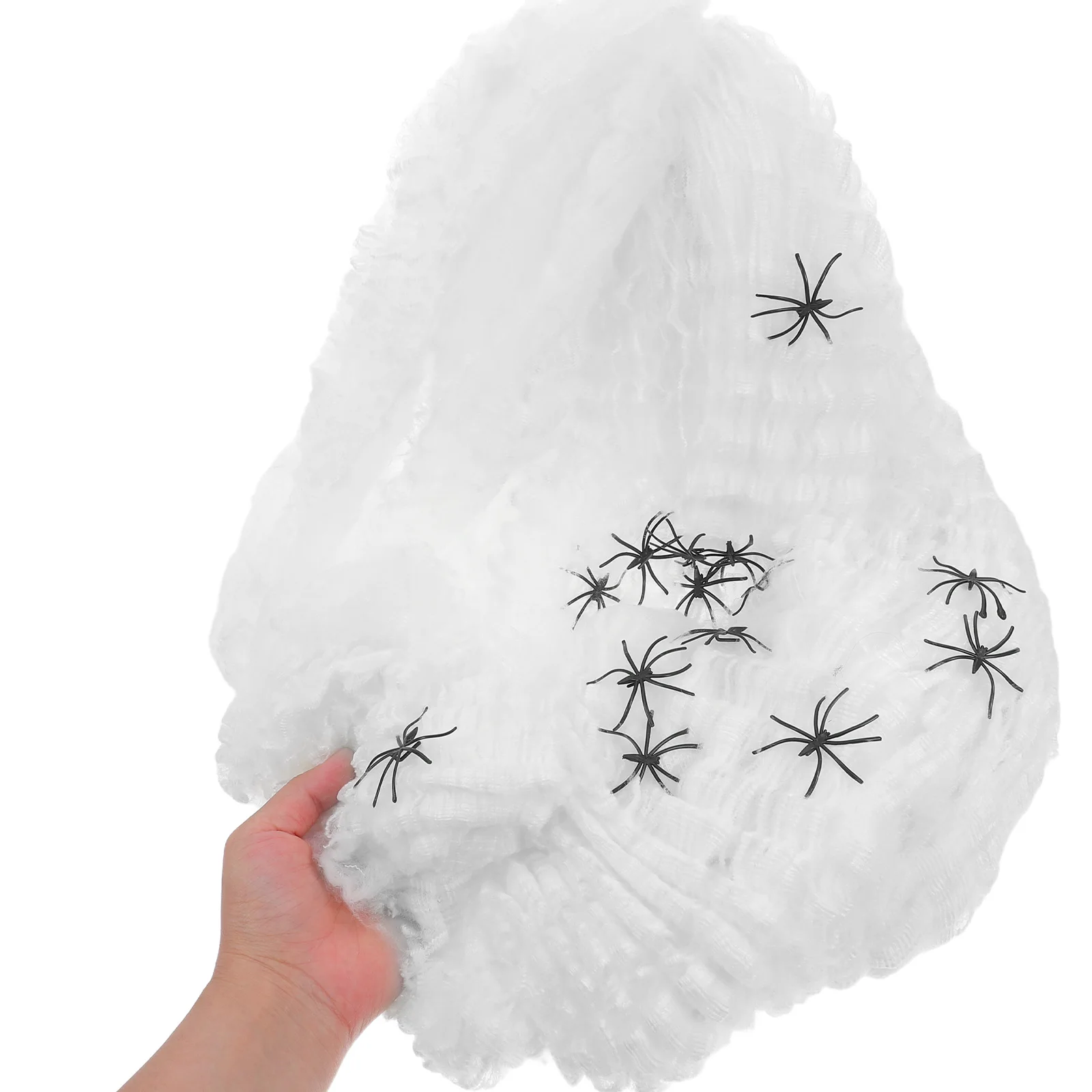 

Glow in the Dark Halloween Decorations 3D Spiders Polyester Night Light Horror Props Soft for Holiday