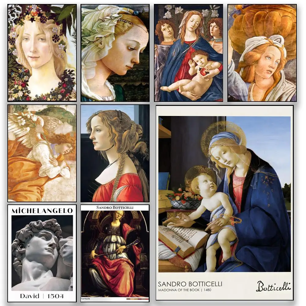 Artist Renaissance S-Sandro Botticelli Poster HD Wall Decor for Bedroom Living Room Dorm Bar Cafe Office Gift