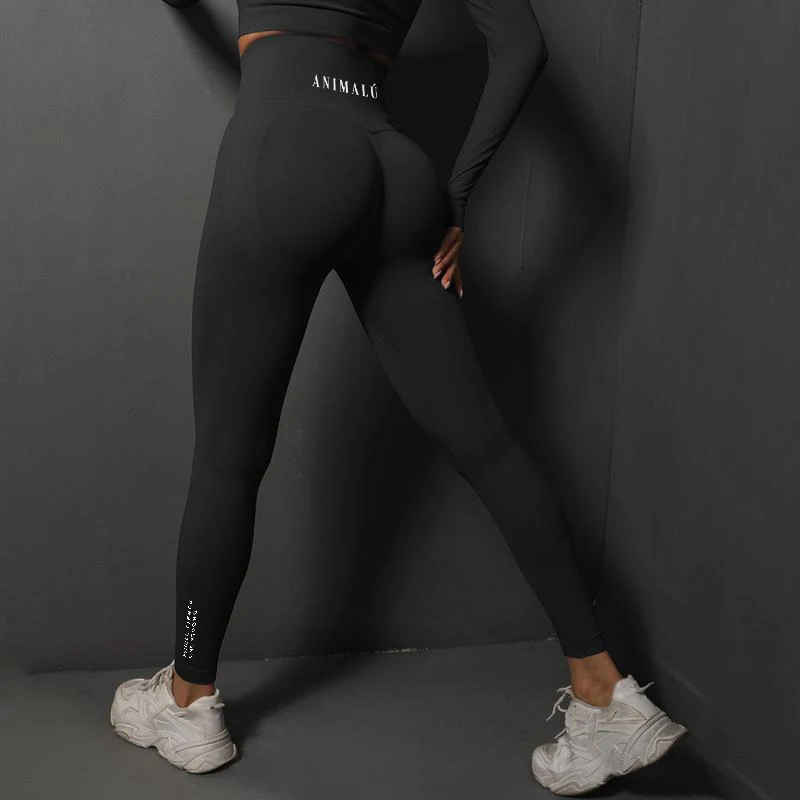 2025 ANIMALU legginsy bezszwowe damskie spodnie do jogi na siłownię damskie legginsy z wysokim stanem Fitness rajstopy do ćwiczeń spodnie do biegania