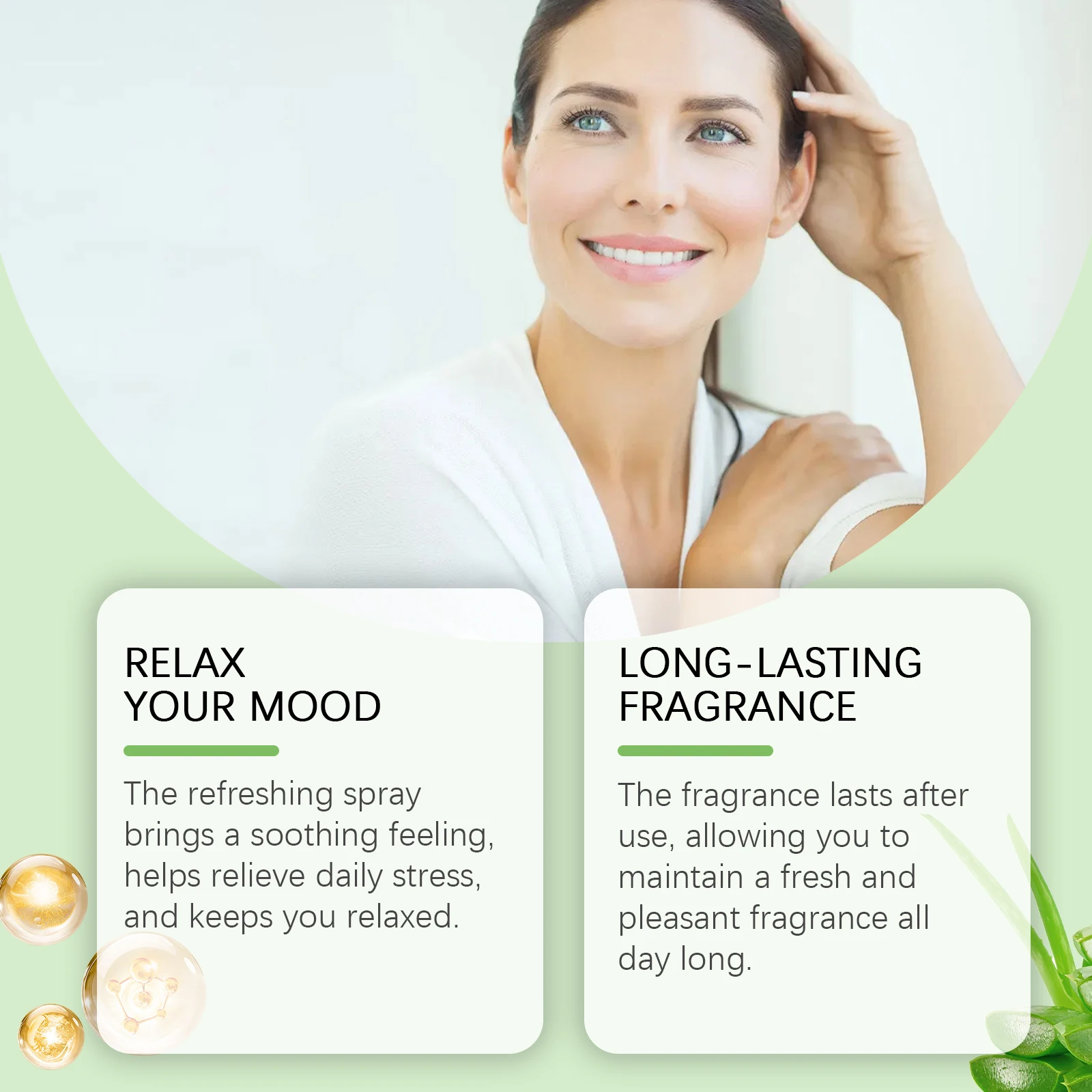 

Aloe Magnesium Oil Spray Relieve Muscle Pain Anti Anxiety Body Relaxation Better Sleep Quality Deeply Moisturizes Smooth Skin