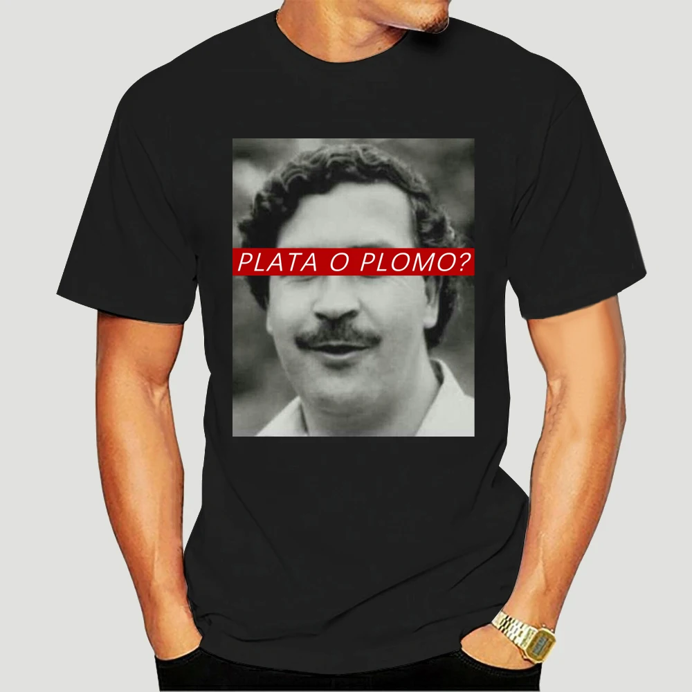 Pablo Escobar Plata O Plomo Men T Shirt DropShipping Cotton Hip Hop O-Neck Tees Tops Short Sleeve Clothes for Men 7371X