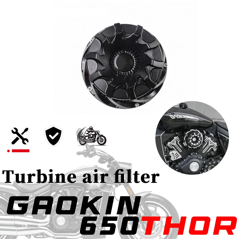 FOR GAOKIN THOR 650 Vintage Style Left Right Turbine Air Intake Filter Engine Decor Modified Parts