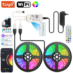 Wifi LED stripverlichting RGB 5050 Bluetooth LED tape licht zelfklevende slimme LED stripverlichting voor kamer wand LED decoratie