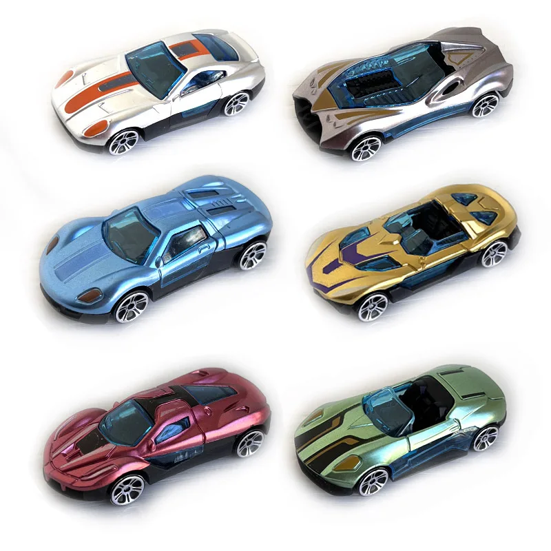 Cartoon Inertia Sliding Rail Toys 1:64 Racing Car Models Children Boys Kid Gift Model Cars Diecast Model Cars Free Shipping