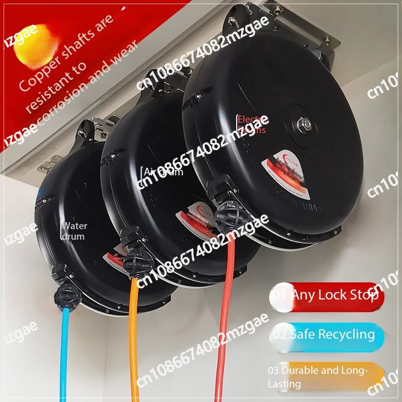 

Автоматический выдвижной барабан для шлангов и кабелей для авторемонта - хранение электрических, водяных, воздушных шлангов с креплением на стену/потолок