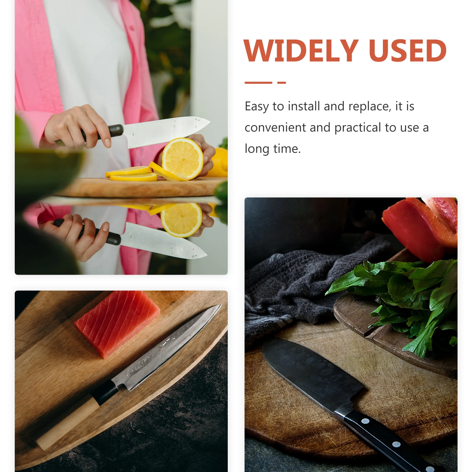 

Wooden Material Knifes Replaceable Grip Long Tool Handle Accessories Handles For Kitchen Cutter Ergonomic Design Smooth