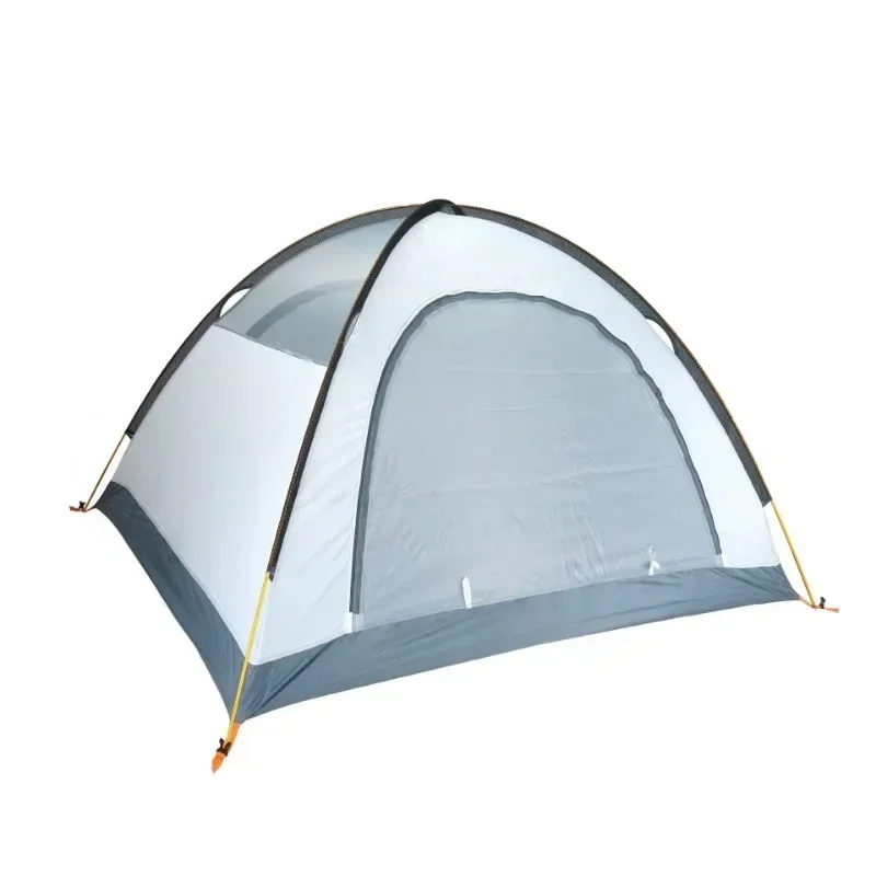 Outdoor camping camping tent three-person double-door aluminum pole rainstorm protection