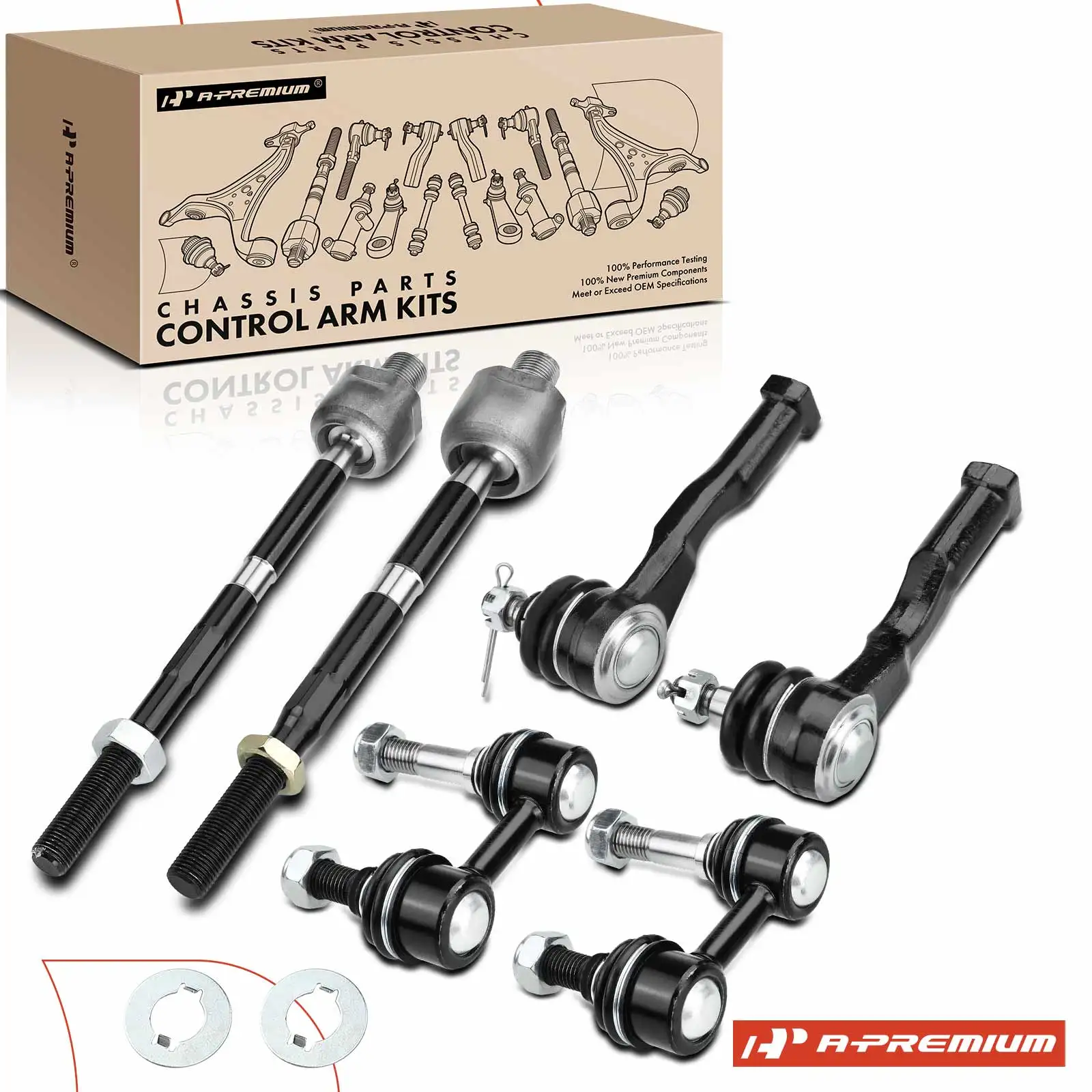 A-Premium 6x Front Stabilizer Bar Link with Ball Joint for Kia Sedona 2002-2005