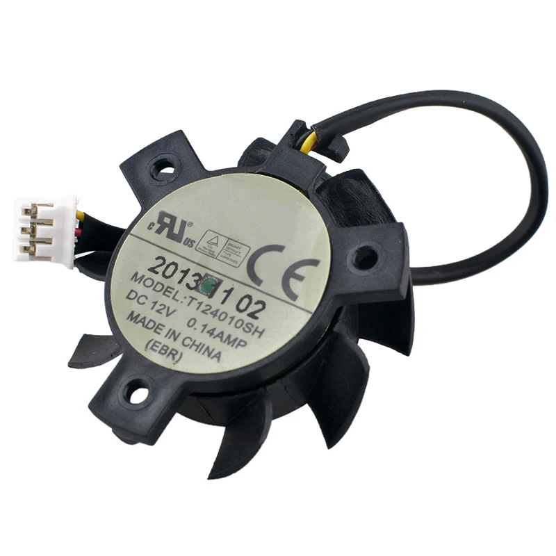 T124010SH diameter 37mm hole spacing 26x26x26mm DC12V 0.14A 3-pin 7000rpm cooling fan for soft routers