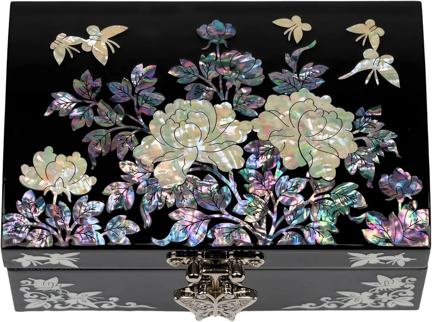 

Шкатулка для драгоценностей из перламутра ручной работы с зеркалом, органайзер для серег, ожерелий, колец, браслетов