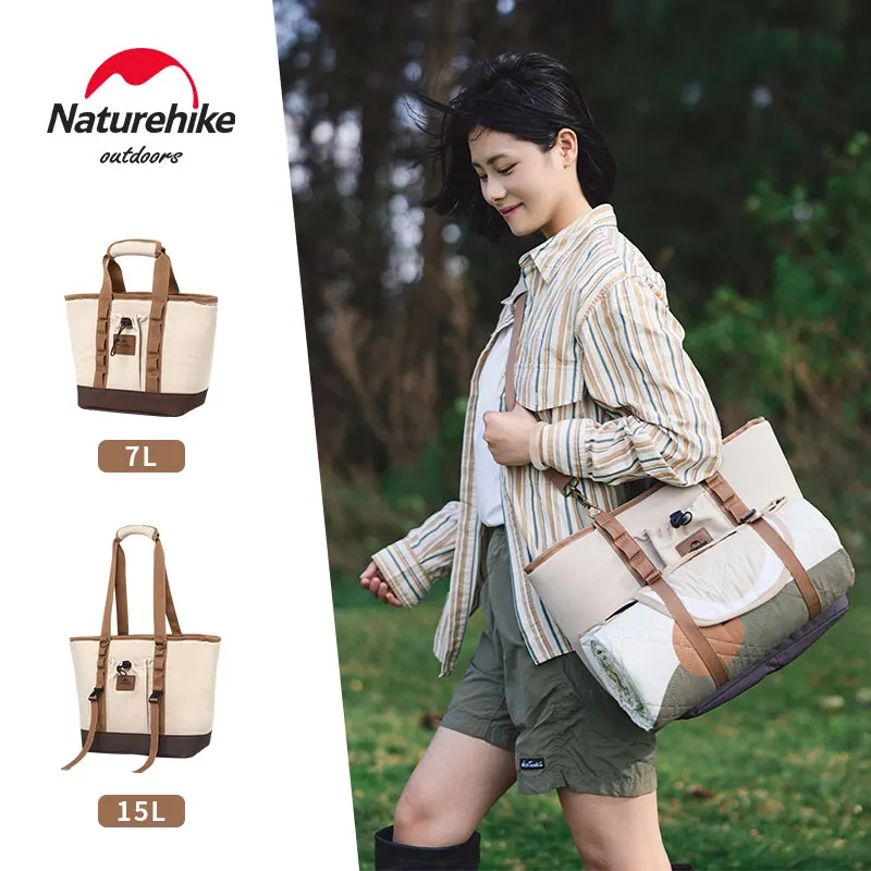 Naturehike Thermal Insulation Bag Handheld Lunch Bag Large Capacity Cooler Bag Beach Tote Bag Food Drink Storage Picnic Bag