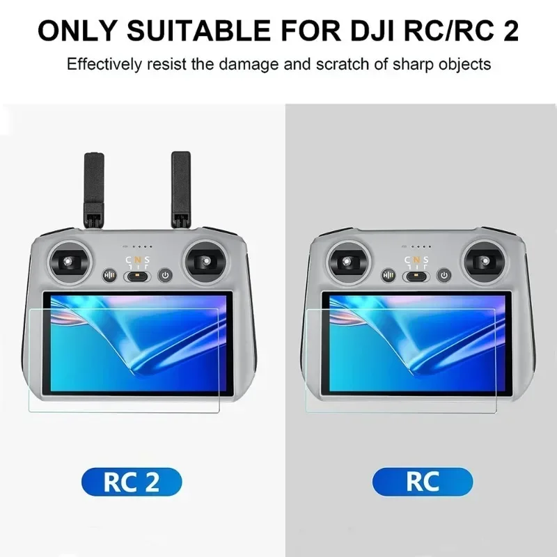 Anti-Scratch กระจกนิรภัยหน้าจอป้องกันฟิล์มสําหรับ DJI Air 3 RC2 DJI Mini 3 Pro RC 9H ความแข็ง Bubble-ฟรีป้องกันหน้าจอ