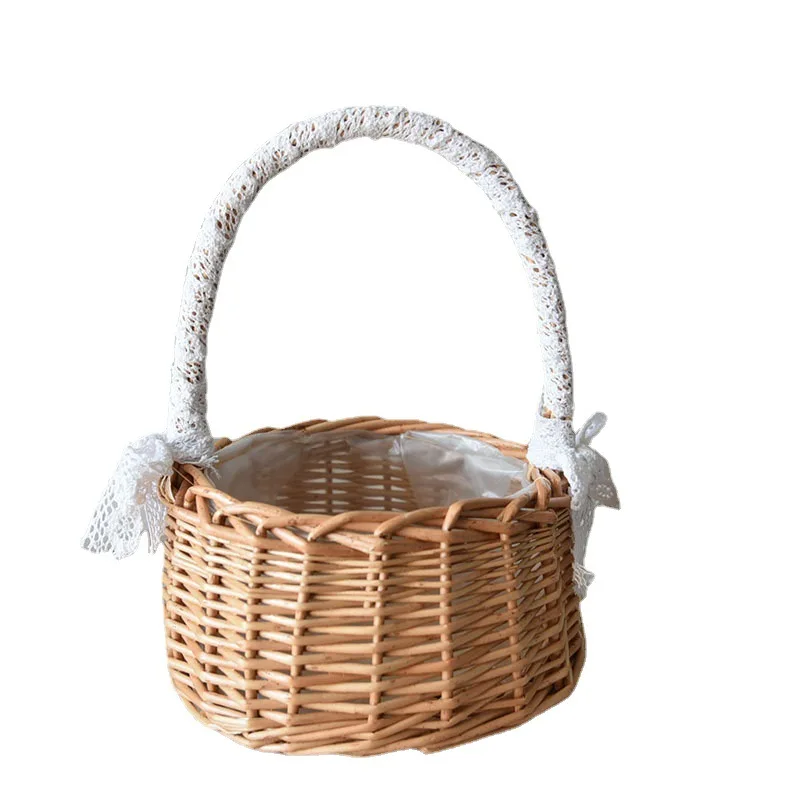 

Flower Basket Rattan Handheld Woven Flower Crafts Florist Shop Basket Flower Basket Handheld Flower Arrange Flower Basket Handma