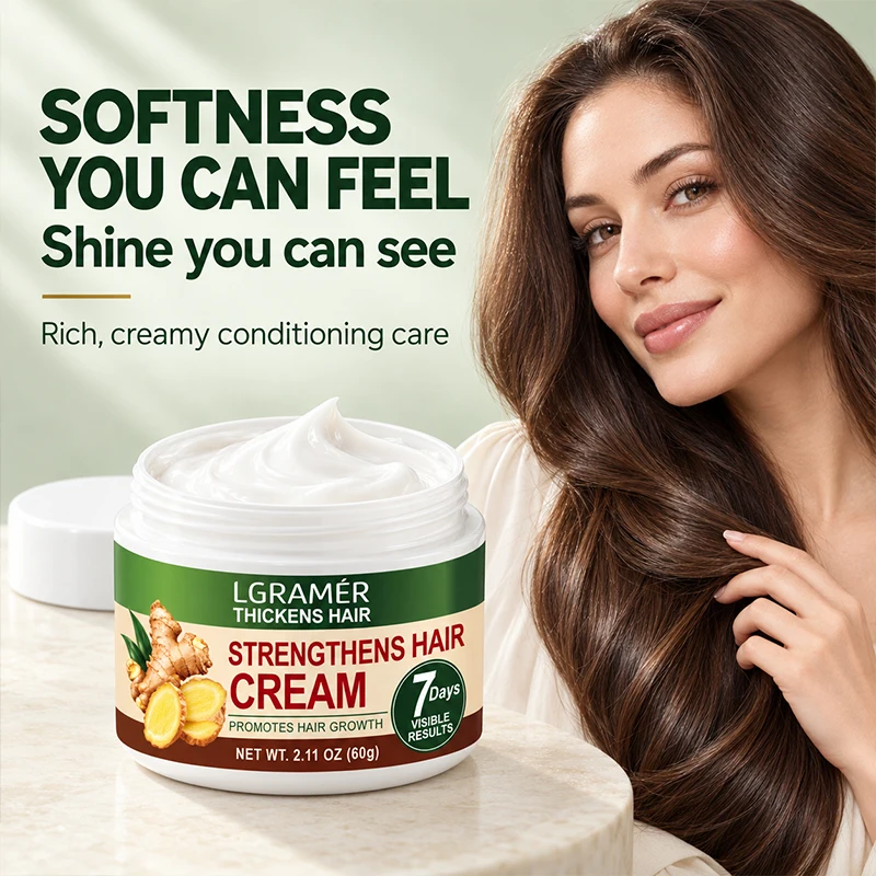Natural Ginger Strengthen Hair Cream 30/60g Nourishing Hair Mask For Damaged Dry Hair Help Improve Hair Texture Restore Shiny