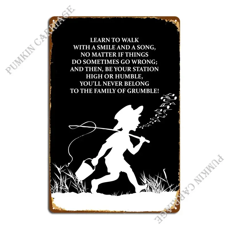 Smile And Sing Metal Plaque Poster Wall Decor Personalized Garage Wall Decor Poster Tin Sign Poster