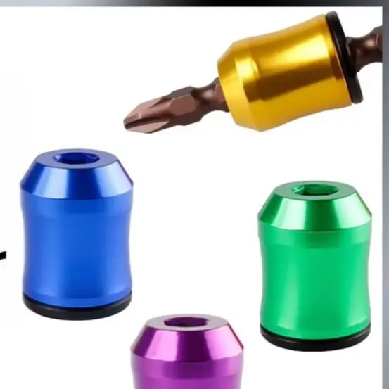 

10pcs Magnetic Ring Screwdriver Bit Holder For Drill 1/4inch 6.35mm Hex Shank Strong Magnet Adsorption Colorful Set
