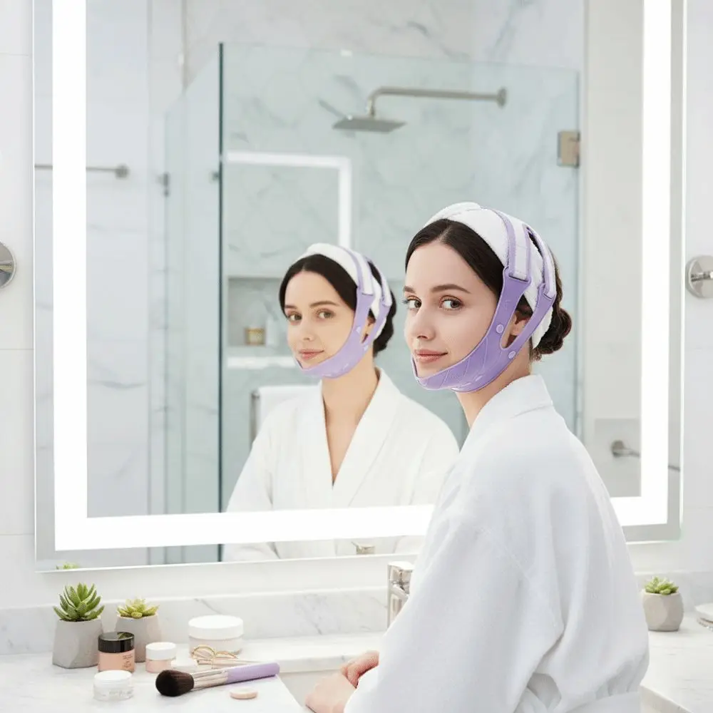 Cintura per il viso riutilizzabile aderente Maschera per il viso regolabile dimagrante V Line Maschera a forma di V antiscivolo V Line Face Shaper Jawline Shaping