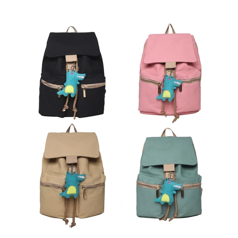 Modern Rucksacks กระเป๋าเป้สะพายหลังโรงเรียนลำลองผู้หญิงผ้าใบกระเป๋าหนังสือวิทยาลัยขนาดใหญ่