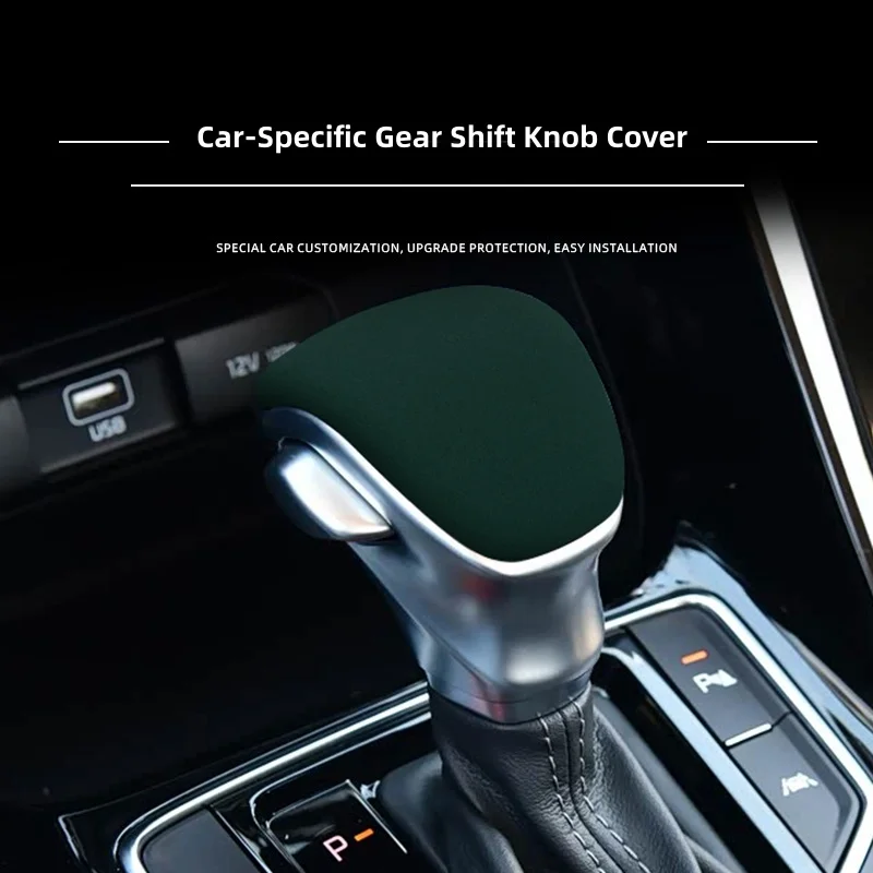 For Kia K3 BD/ Sportage R NP /KX1 YB (2018-2021) Alcan tara Car Wrap Gear Shift Knob Trim Cover Boot Interior Tuning Accessories