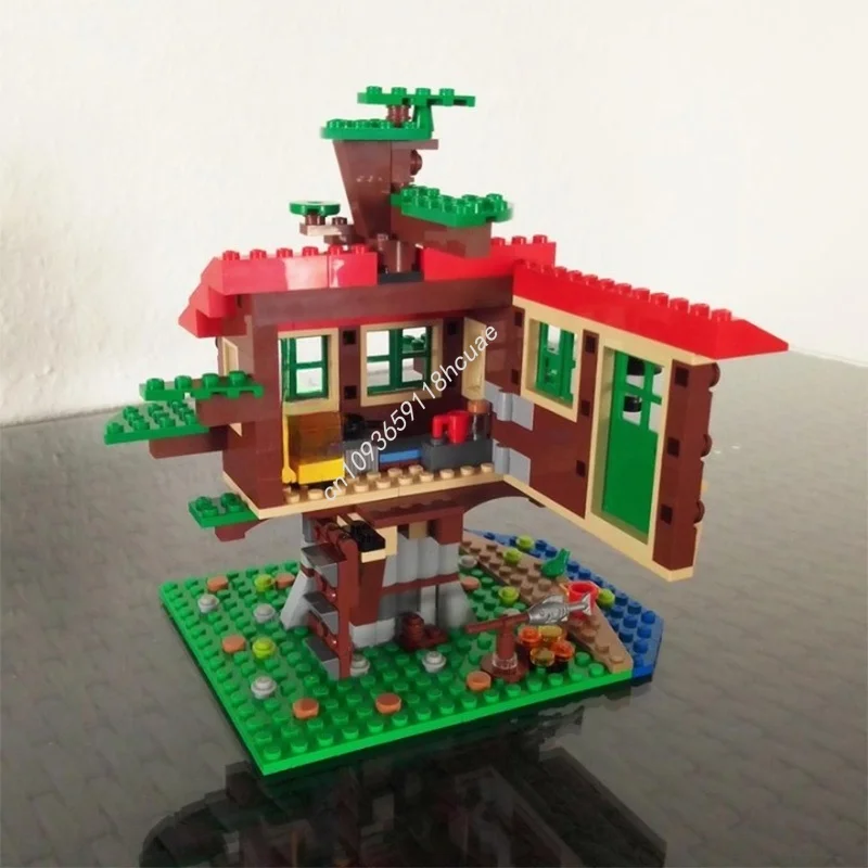 310 قطعة MOC شجرة البيت الخالق 3 1ed نموذج اللبنات العمارة هدية الكريسماس تجميع لتقوم بها بنفسك فكرة التعليم لعب الاطفال #3