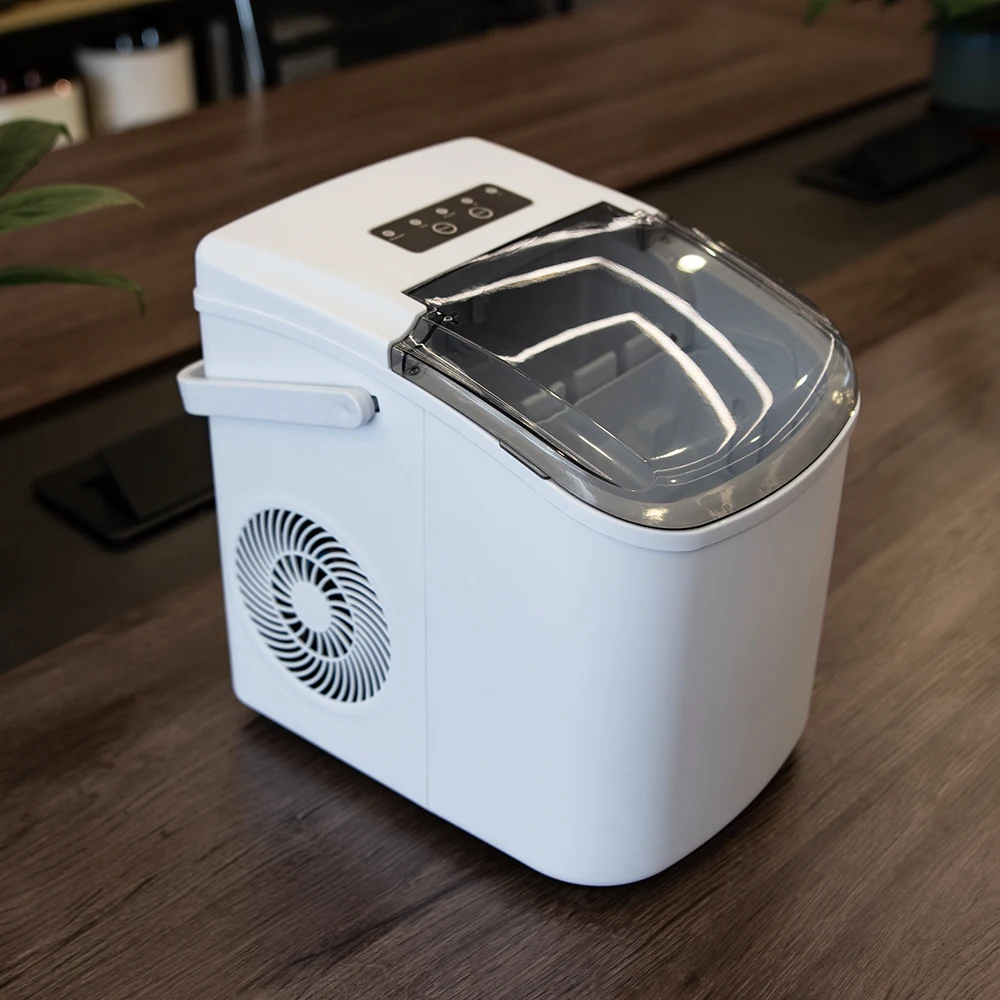 High Capacity 12KG Stainless Steel Electric Ice Maker with Low Noise and Easy Operation for Home Commercial Hotel Outdoor Use