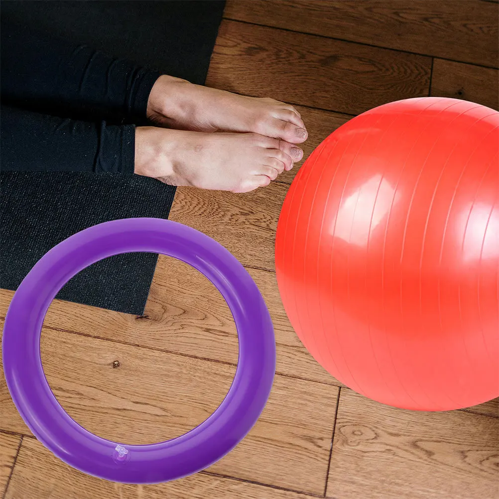 

BESPORTBLE 2Pcs Inflatable Yoga Base Round Exercise Stabilizer for Home Gym Fitness Stability Stand with Fixing