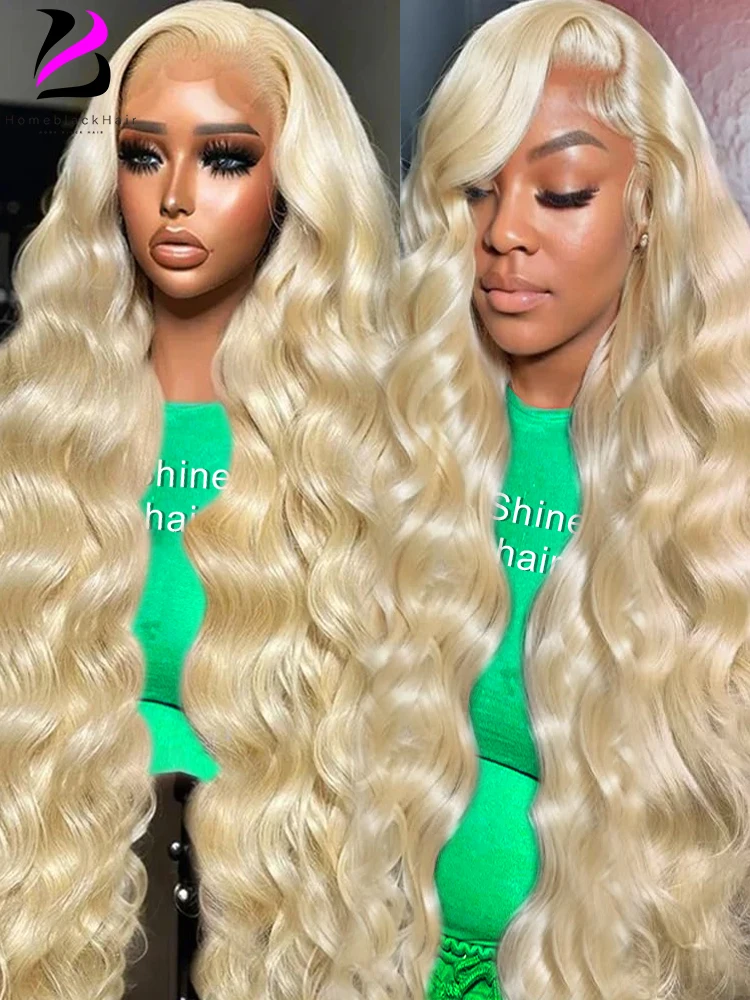 

613 Body Wave Honey Blonde Lace Frontal Human Hair Wig Brazilian Color 13x4 Lace Front Wig Deep Wave For Women 40 Inch
