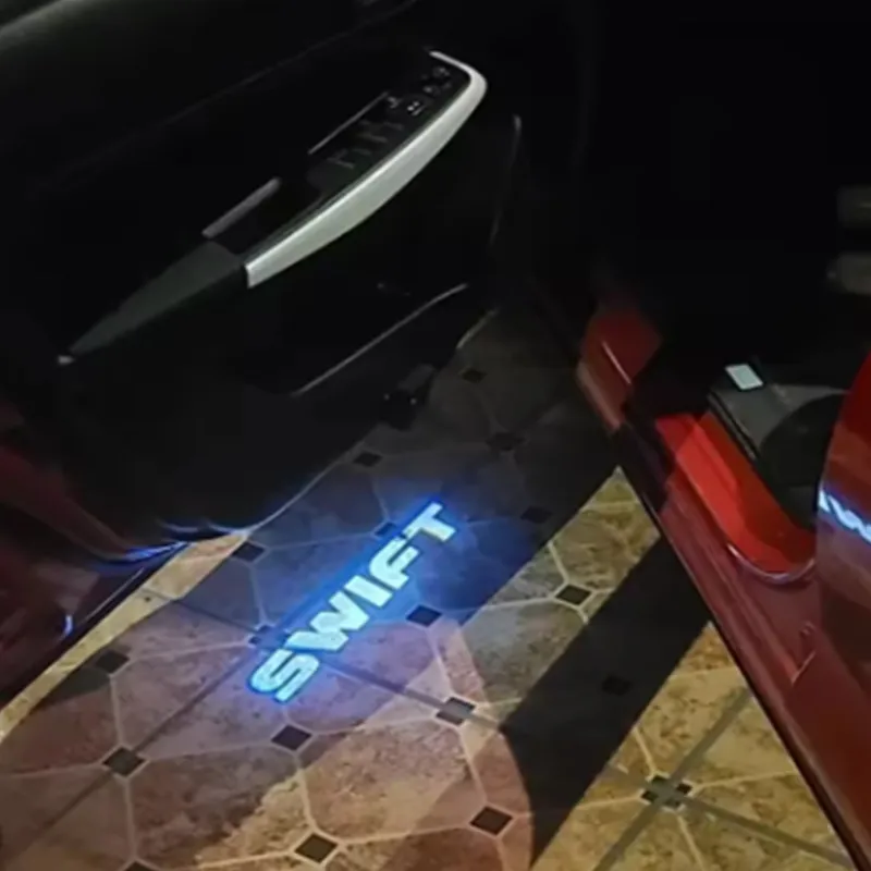 2pcs Emblem Car Door Light Welcome Lamp Wireless Projector Auto Decoration HD LED For Suzuki S-cross Samurai SX4 Alto Swift Club