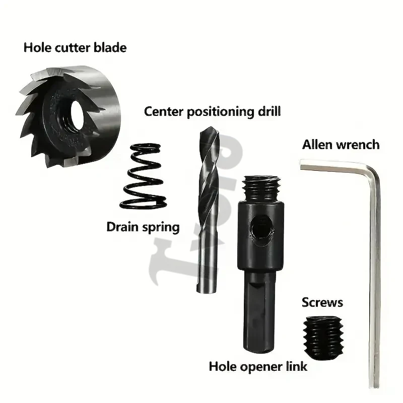 Hole Saw Cutter Drill Bit Set Holesaw Core HSS Wood Soft Metal Sheet Plastic PVC Stainless Steel High Speed for Power Tool